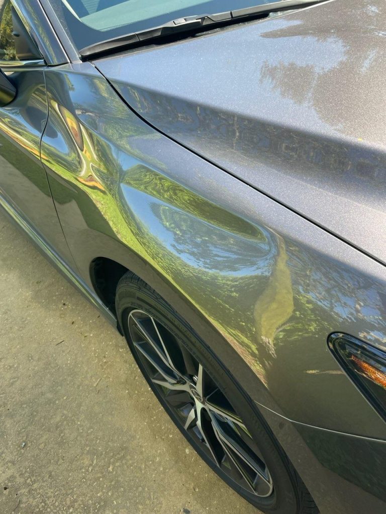 toyota front fender big dent before 2022 FL, Local Dent Repair in Orange City